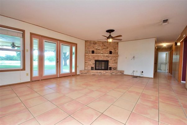 Empty room, Fireplace, Interior, Stone Walls