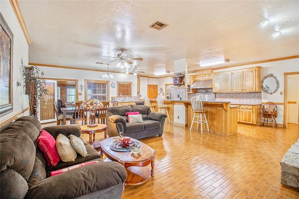 Dining room, Interior, Kitchen, Living room, Wood Texture Flooring