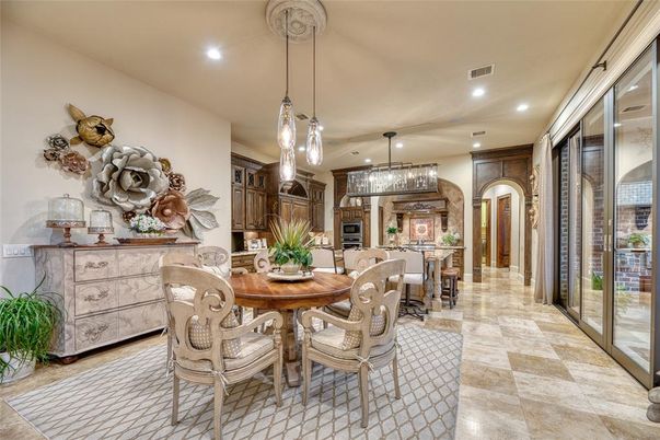 Dining room, Interior, Kitchen, Pendant Lights, Recessed Lighting