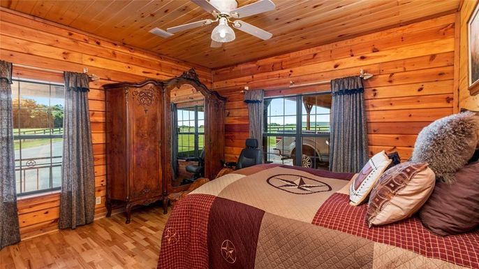 Bedroom, Interior, Wooden Ceilings, Wood Texture Flooring, Wooden Walls