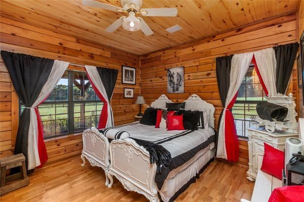 Bedroom, Interior, Wooden Ceilings, Wood Texture Flooring, Wooden Walls