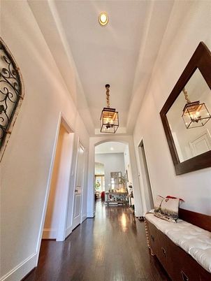 Bedroom, Interior, Pendant Lights, Recessed Lighting, Wood Texture Flooring