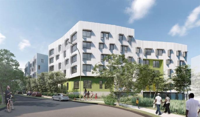 Exterior, Facade, Condo Building