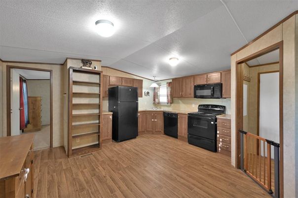 Interior, Kitchen, Wood Texture Flooring