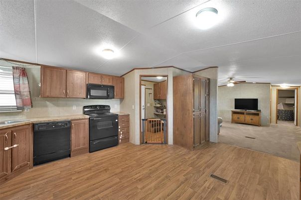 Interior, Kitchen, Wood Texture Flooring