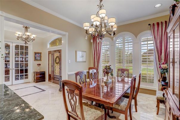 Chandelier, Dining room, Interior, Recessed Lighting