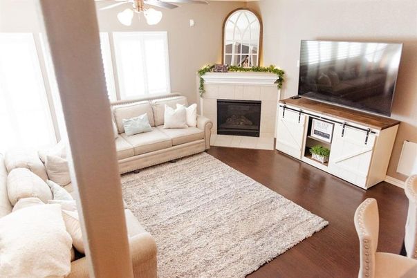 Fireplace, Interior, Living room, Wood Texture Flooring