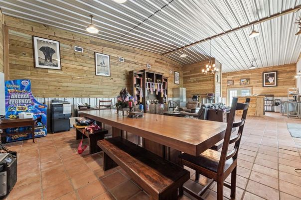 Dining room, Interior, Pendant Lights, Wooden Walls