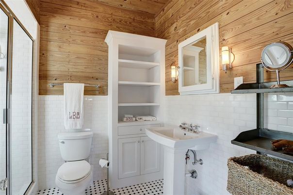 Bathroom, Interior, Wooden Ceilings, Wooden Walls