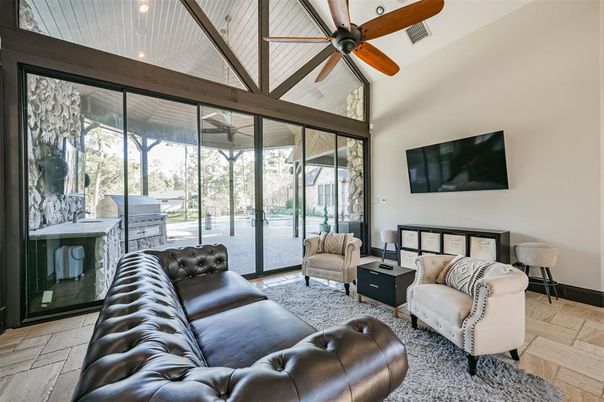 Interior, Living room, Recessed Lighting