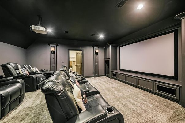 Home Theatre Room, Interior, Projection Screen, Recessed Lighting, Theatre Room
