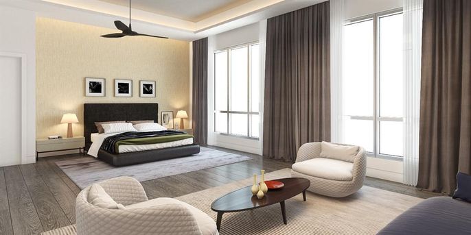 Bedroom, Interior, Wood Texture Flooring