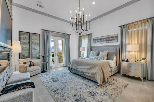 Bedroom, Interior, Pendant Lights, Recessed Lighting