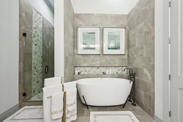 Bathroom, Free Standing Baths, Glass Shower, Interior