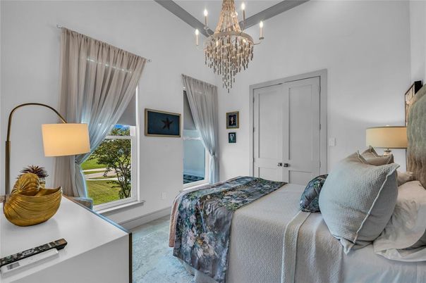 Bedroom, Chandelier, Interior