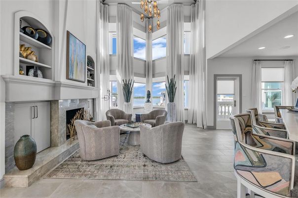 Fireplace, Interior, Living room, Recessed Lighting