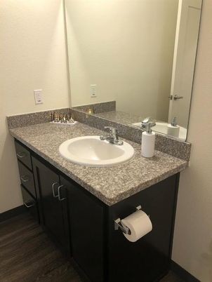 Bathroom, Dual Sink Vanities, Interior, Wood Texture Flooring