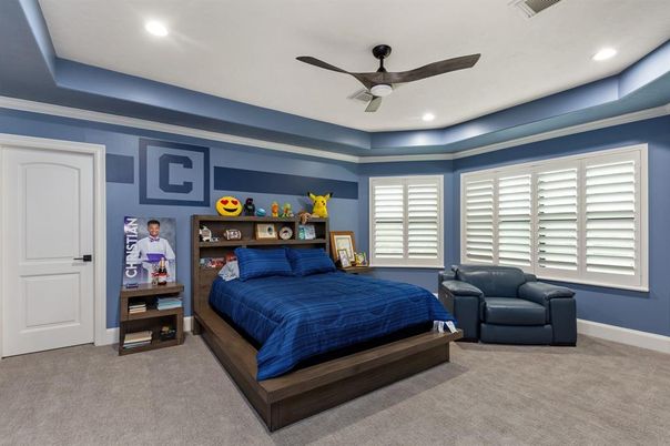 Bedroom, Interior, Recessed Lighting