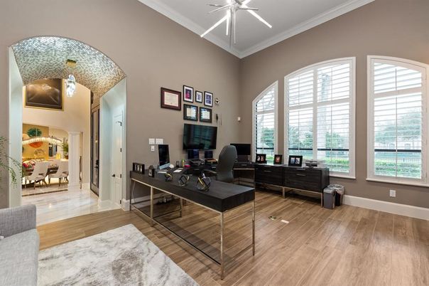 Home Office, Interior, Wood Texture Flooring