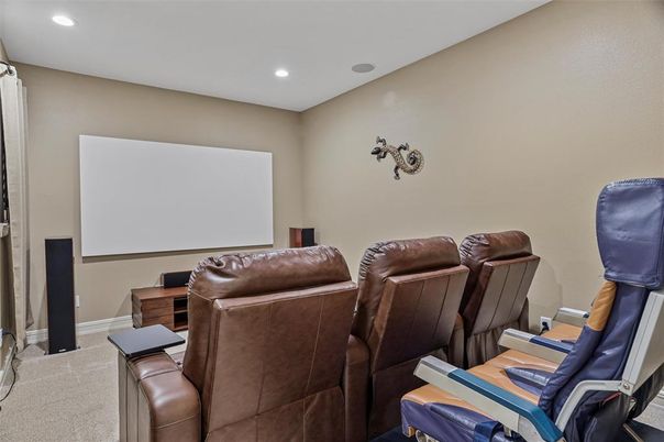 Home Theatre Room, Interior, Projection Screen, Recessed Lighting, Theatre Room