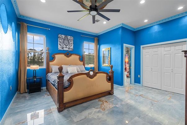 Bedroom, Interior, Recessed Lighting