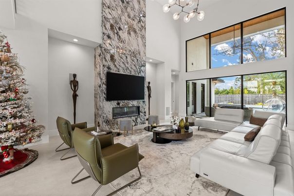 Fireplace, Interior, Living room, Pendant Lights, Recessed Lighting