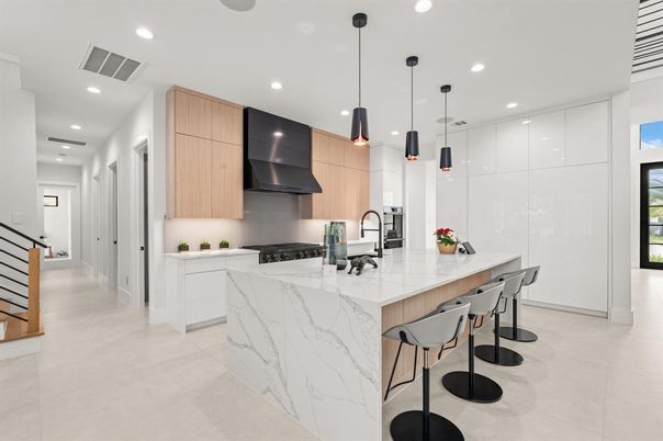 Interior, Kitchen, Pendant Lights, Recessed Lighting, Stainless Steel Appliances