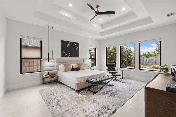 Bedroom, Interior, Pendant Lights, Recessed Lighting