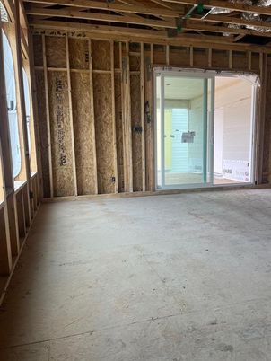 Empty room, Interior, Wooden Beams