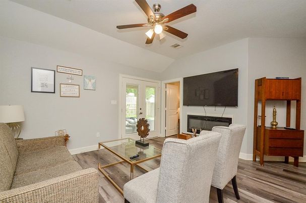 Fireplace, Interior, Living room, Wood Texture Flooring