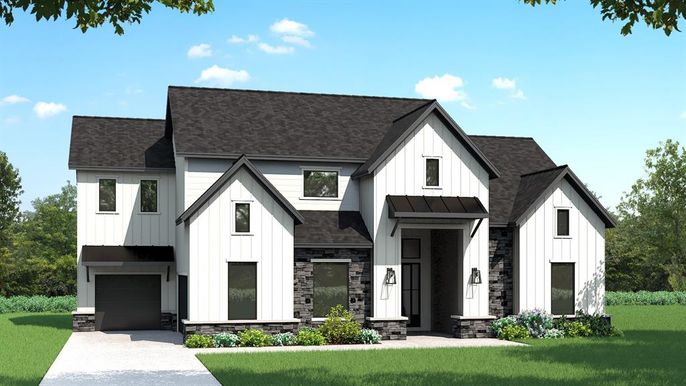 Attached, Exterior, Facade, Farmhouse