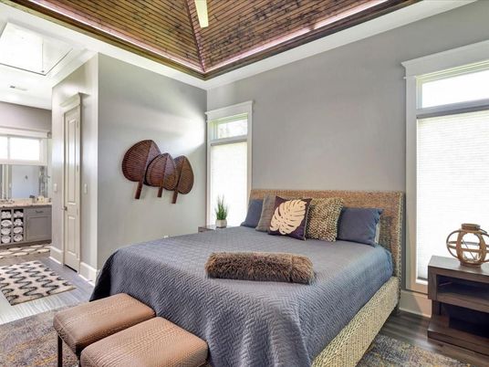 Bedroom, Interior, Wooden Ceilings, Wood Texture Flooring