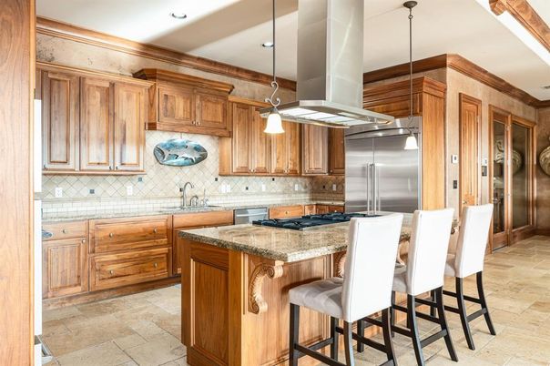 Interior, Kitchen, Pendant Lights, Recessed Lighting, Stainless Steel Appliances