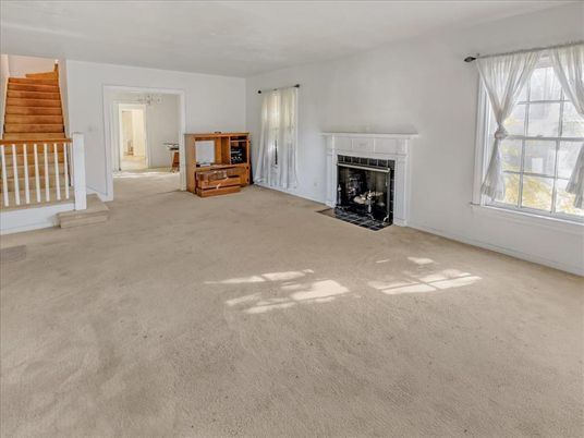 Empty room, Fireplace, Interior