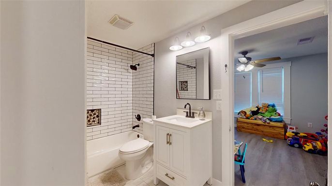 Bathroom, Interior, Wood Texture Flooring