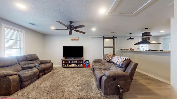 Interior, Living room, Recessed Lighting