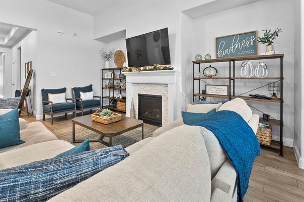 Fireplace, Interior, Living room, Wood Texture Flooring