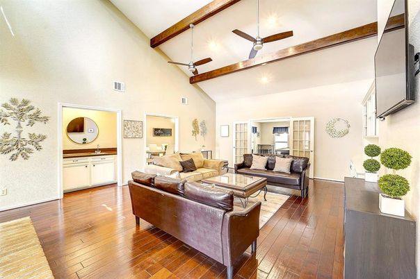 Interior, Living room, Wooden Beams, Wood Texture Flooring