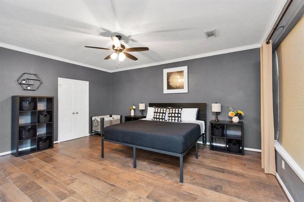 Bedroom, Interior, Wood Texture Flooring