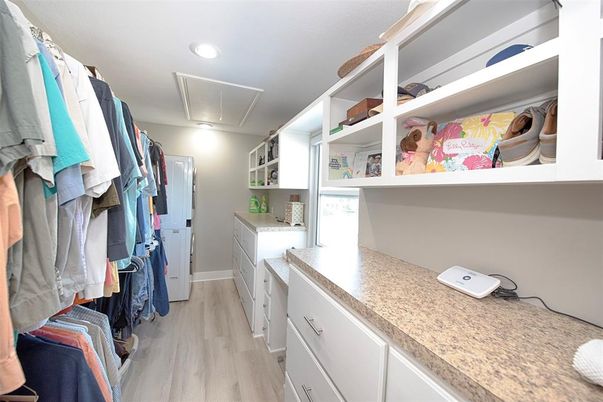Interior, Recessed Lighting, Walk-in Closets, Wood Texture Flooring