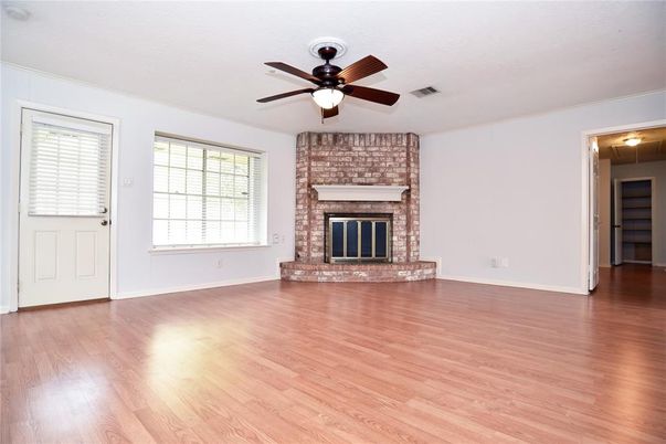 Empty room, Fireplace, Interior, Wood Texture Flooring