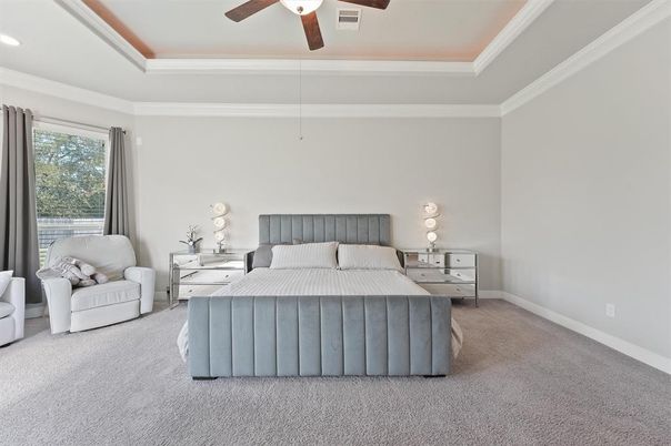 Bedroom, Interior, Recessed Lighting