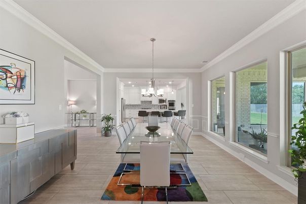 Dining room, Interior, Kitchen, Pendant Lights, Recessed Lighting, Stainless Steel Appliances