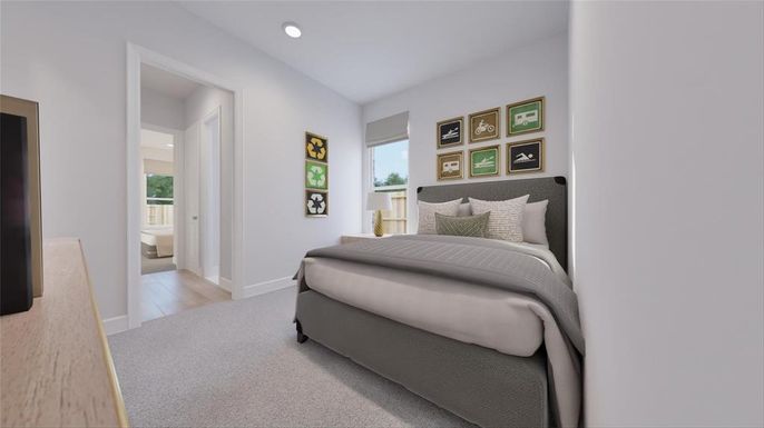 Bathroom, Bedroom, Interior, Recessed Lighting, Wood Texture Flooring