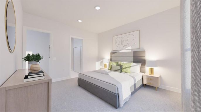 Bedroom, Interior, Recessed Lighting