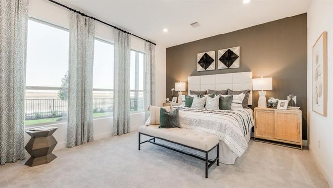 Bedroom, Interior, Recessed Lighting