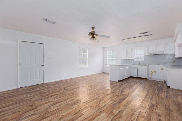 Interior, Kitchen, Wood Texture Flooring