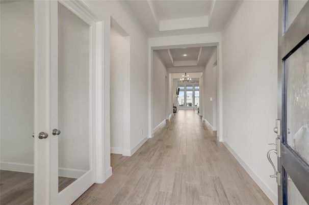 Chandelier, Interior, Recessed Lighting, Wood Texture Flooring