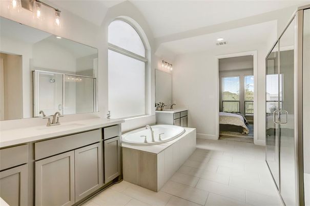 Bathroom, Bedroom, Dual Sink Vanities, Glass Shower, Interior