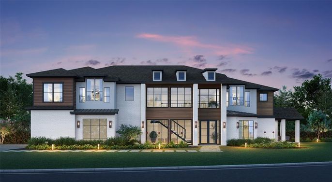 Attached, Exterior, Facade, Modern